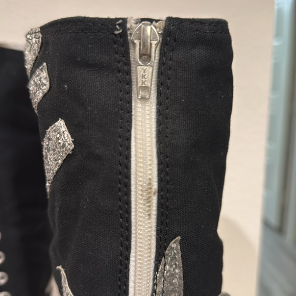 FIRM - Converse All Star Glitter Chuck Taylor Tall Knee High Sneakers - Picture 9 of 12